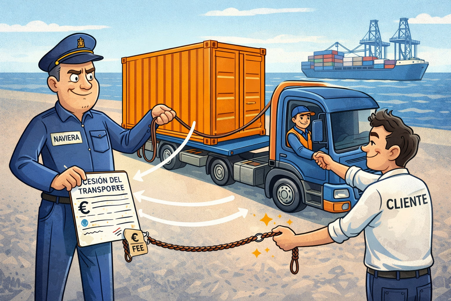 ¿Qué es la cesión del transporte del contenedor?